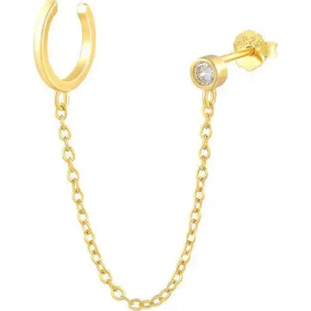 Náušnice Olivie Stříbrná náušnice GOLD s řetízkem 1 ks 9256 Ag 925; ≤0,5 g.