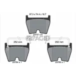 Sada brzdových destiček, kotoučová brzda PAGID T1222N