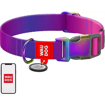 WAUDOG Nylon dog collar with QR code