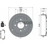 Brzdový buben HELLA PAGID 60905N