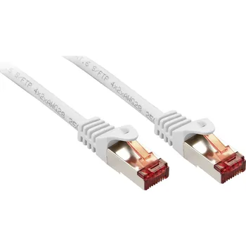 Datový kabel LINDY 47384 RJ45 síťové kabely, propojovací kabely CAT 6 S/FTP 2.00 m bílá 1 ks