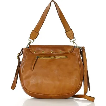 Kabelka Kožená kabelka přes rameno Mazzini M67 camel