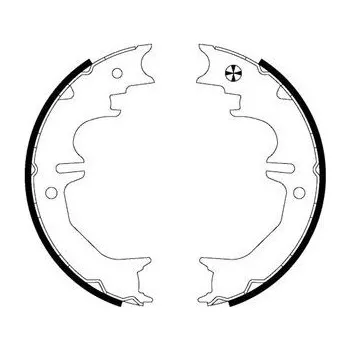 Brzdová čelist Sada brzdových čelistí, parkovací brzda HELLA PAGID H9895N