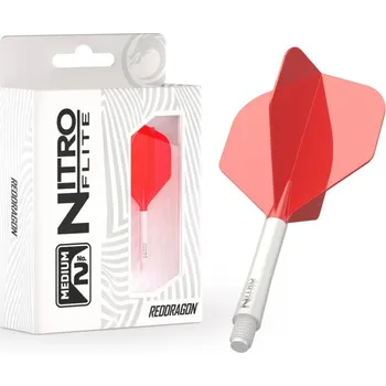 Příslušenství pro šipky Letky Red Dragon Nitro Flite White & Red #2 Medium