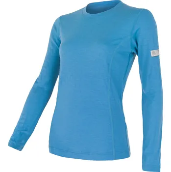 cyklistický dres Dámské triko dl.rukáv SENSOR MERINO ACTIVE modrá XL