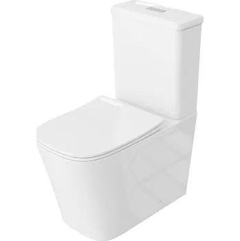 Klozet LAVITA Přírubové kompaktní WC TRYTON s duroplastovým sedákem bílé