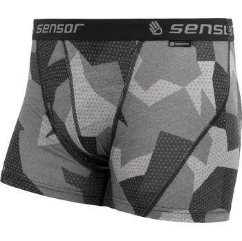 cyklistický dres Pánské trenky SENSOR MERINO IMPRESS černá/camo XL