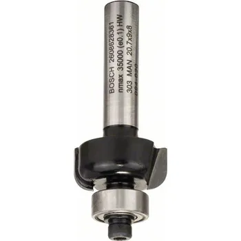 Elektrické nířadí Bosch Professional BOSCH Dlabací fréza s&nbsp;kuličkovým ložiskem, 8&nbsp;mm, R1 4&nbsp;mm, D 20,7&nbsp;mm, L 9&nbsp;mm, G 53&nbsp;mm 2608628361