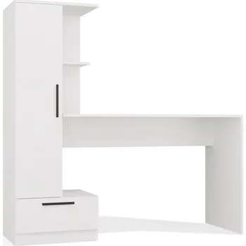 Psací stůl Cosmo s regálem bílý