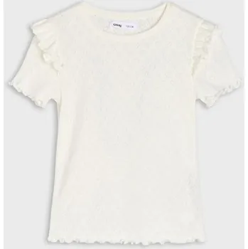 Dívčí oblečení Sinsay - Tričko s krátkým rukávem se srdíčky - krémová - 723DY-01X - 723DY-01X-140