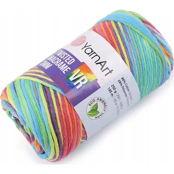 Příze Šňůra YarnArt TWISTED Macrame 3mm VR DUHOVÁ 919