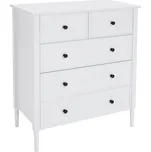 Komoda, bílá/černá, TEANA