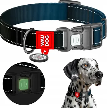 Obojek pro psa WAUDOG Obojek pro psa Nylon Mono M 28-40 cm Černý