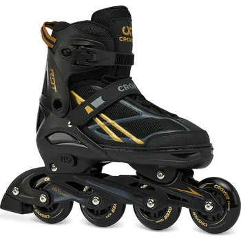 Kolečkové brusle CROXER Inline brusle Croxer Radiant Gold 39/42 ČERNÁ|ŽLUTÁ