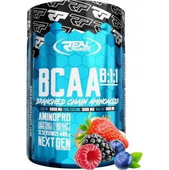 Aminokyselina BCAA prášek Real Pharm 400 g lesní ovoce