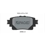 Sada brzdových destiček, kotoučová brzda PAGID T2857N