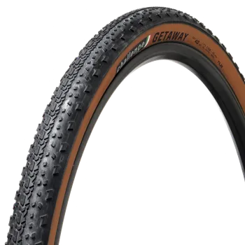 Plášť na kolo Plášť CHALLENGE GETAWAY Race TLR 700x40 černá/hnědá