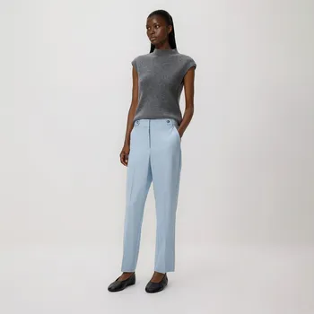 Dámské kalhoty Reserved - Kalhoty s&nbsp;nažehlenými puky - bleděmodrá - 174IS-05X - 174IS-05X-46