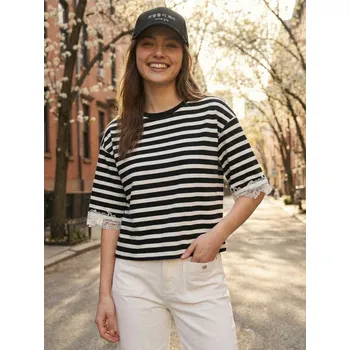 Dámská móda Sinsay - Bavlněná proužkovaná halenka - vícebarevná - 307HB-MLC - 307HB-MLC-S