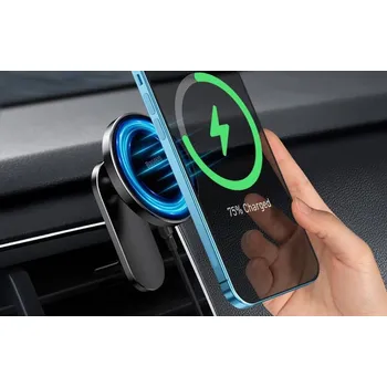 Baseus Big Energy držák do auta s bezdrátovou nabíječkou 15 W pro Iphone 12 / Iphone 13 (černý)