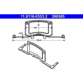 Auto-moto Pružina, brzdový třmen ATE 11.8116-0353.2