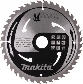 Pilový kotouč MAKITA B-32079 PILOVÝ KOTOUČ NA DŘEVO 210x30mm 40 ZUBŮ