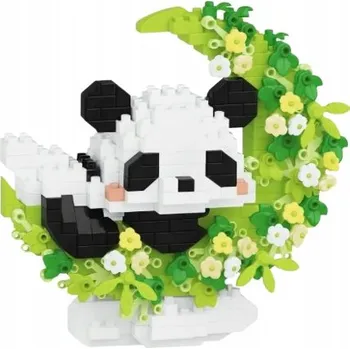 ostatní stavebnice Stavebnice se sladkou pandou na Měsíci Panda Spící měsíc Květinky Dárek