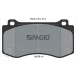 Sada brzdových destiček, kotoučová brzda PAGID T1803N