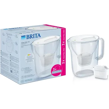 Filtrace vody Brita Filtrační konvice Style Essential XL se 3 filtry Maxtra Pro Pure Performance, 3,6 l, bílá 1058702
