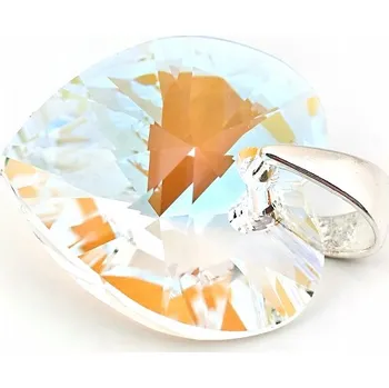 Přívěsek Přívěsek stříbrný 925 s krystaly Swarovski Srdce 14mm Crystal Blue AB