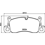 Sada brzdových destiček, kotoučová brzda PAGID T3310N