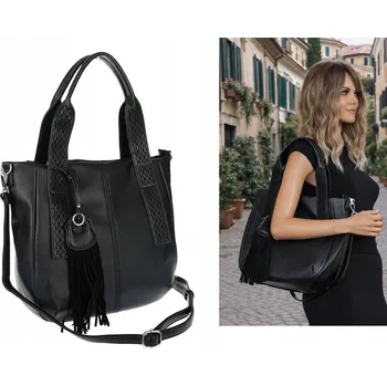 Kabelka Dámská Kabelka Přes Rameno Vak Shopper Kabelka přes Rameno MC669 černá