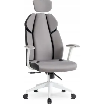 Kancelářská otočná židle K Psacímu Stolu Ergonomická Šedá Bílá DUNCAN