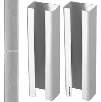 Spojka pro prodloužení plotového sloupku zinek 55x35 mm sada 2 ks.