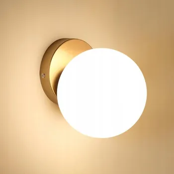 Nástěnné svítidlo Nástěnná lampa Tealight koule E27 zlatá, sklo, 15 cm, moderní