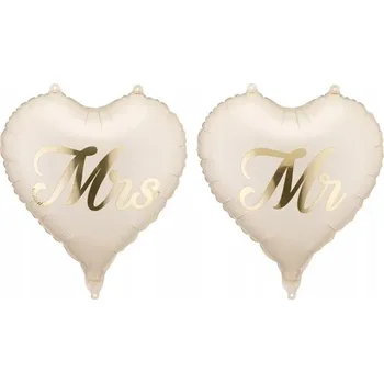 Balónek Béžový balónek ve tvaru srdce, 2 ks