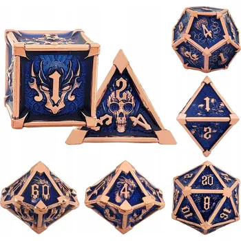Příslušenství k deskovým hrám Nářek z hlubin SADA 7 KOVOVÝCH KOSTEK pro RPG