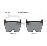 Sada brzdových destiček, kotoučová brzda PAGID T2581N