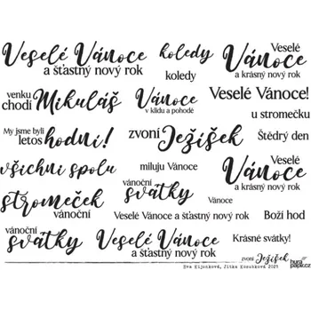 samolepka HuráPapír Samolepky průhledné A5 - ZVONÍ JEŽÍŠEK -texty