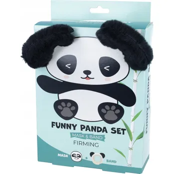 Pleťová maska MOND'SUB Zpevňující pleťová maska v plátě Panda + kosmetická čelenka