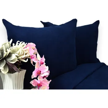 Povlečení Povlečení froté 140x200 cm, granátová (tmavě modrá) barva, KOBI