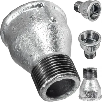 Fitinka PRODLOUŽENÍ ZÁVITOVÉ SPOJKY REDUKCE POZINKOVANÁ POZINK 1"X3/4" DN25/20 LITINOVÁ