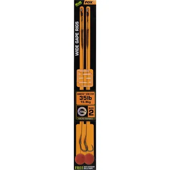 Rybářský háček Edges Wide Gape 4 - 25lb Camotex Semi Stiff x 2