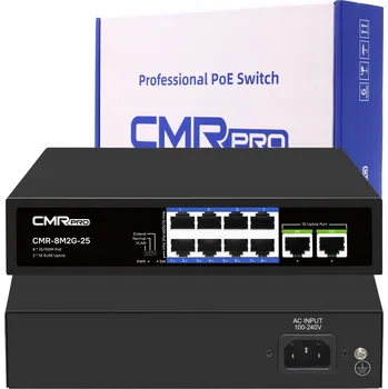 Switch Switch přepínač CMR AI 4x PoE 2x Uplink RJ45 Watchdog VLAN Extend 60W