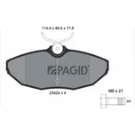 Sada brzdových destiček, kotoučová brzda PAGID T5133N