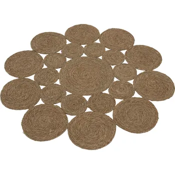 Koberec Kulatý koberec, přírodní, mořská tráva, 120 cm, TABAN