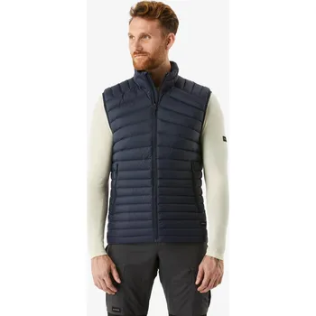 Pánská vesta FORCLAZ Pánská turistická péřová vesta MT 100 M MODRÁ