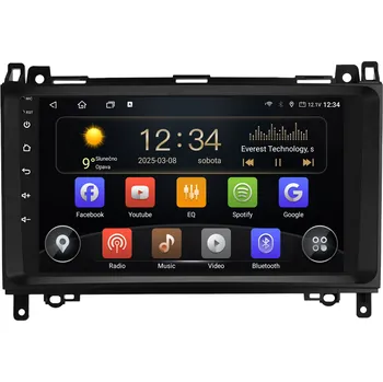 Autorádio T75-UN08M/A7286 Isudar 2DIN autorádio T75-IEV102 Android, Mercedes-Benz A / B / V / Viano / Vito / Sprinter / VW Crafter