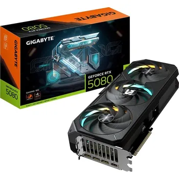 Grafická karta GIGABYTE VGA NVIDIA GeForce RTX 5080 GAMING 16G, 16G GDDR7, 3xDP, 1xHDMI GV-N5080GAMING-16GD
