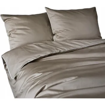 Povlečení Povlečení MAKOSATÉN jednobarevné se lemem 160x200 TAUPE BÉŽOVÁ PURE